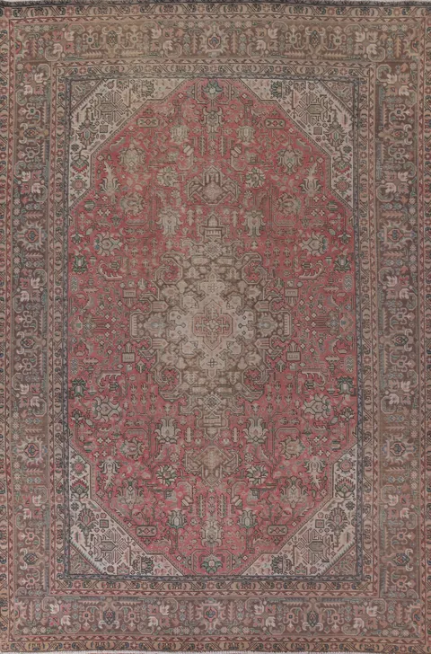 Geometric Tabriz Persian Area Rug 9x13