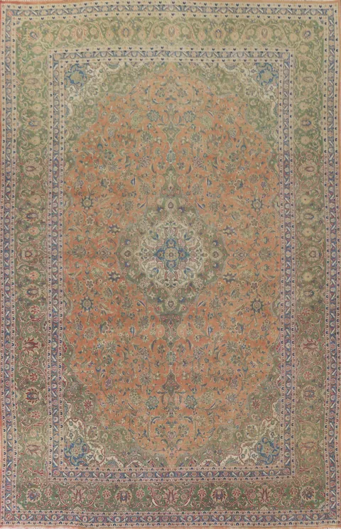 Traditional Mashad Persian Area Rug 10x13