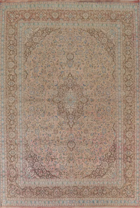 Traditional Mashad Persian Area Rug 10x13