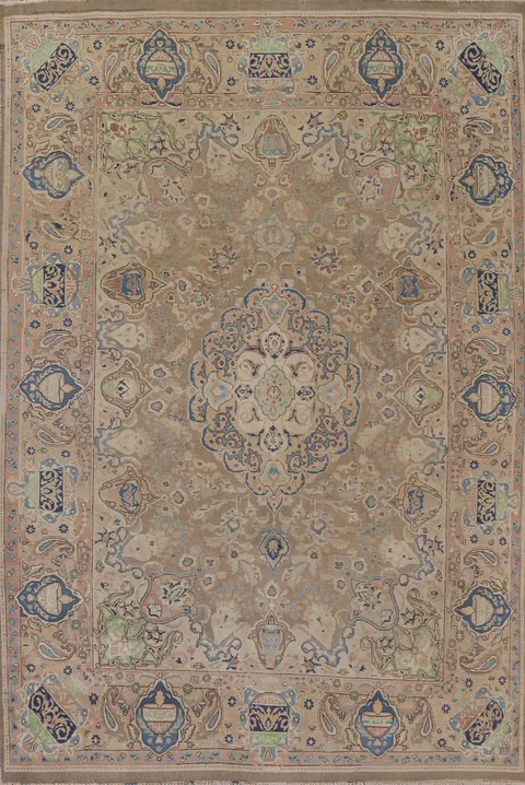 Vintage Floral Kashmar Persian Area Rug 8x11