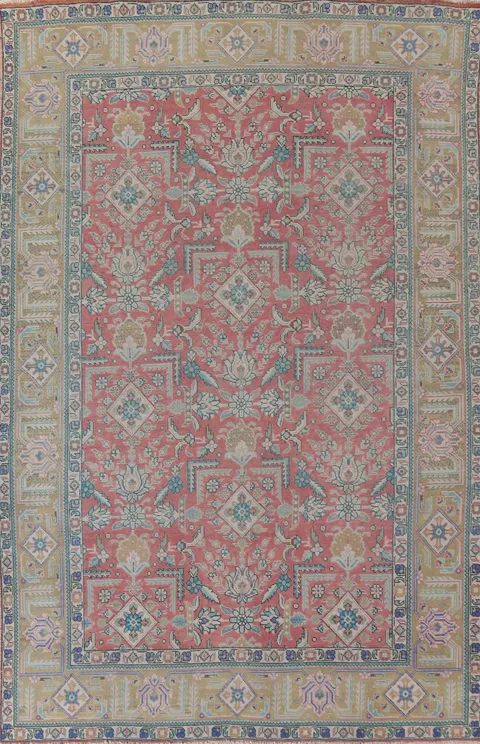 All-Over Wool Tabriz Persian Area Rug 8x11