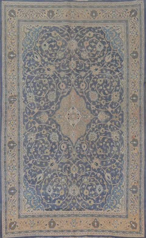 Distressed Blue Sarouk Persian Area Rug 7x10