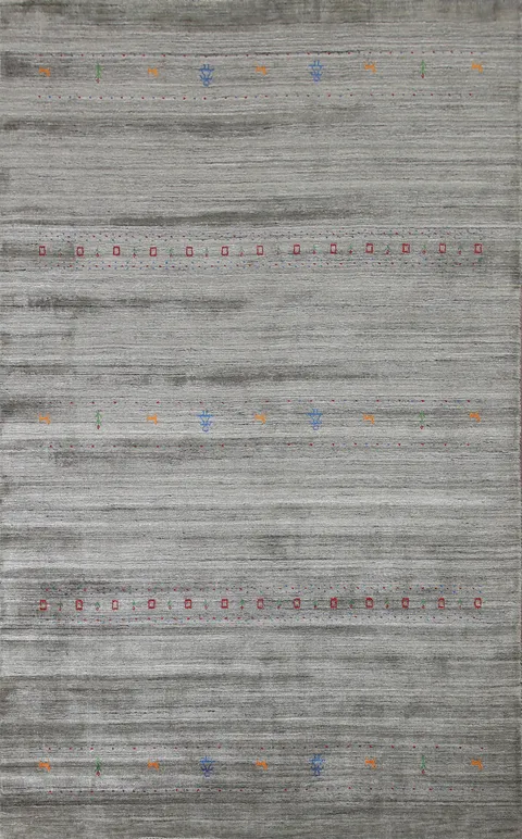 Handmade Gabbeh Indian Area Rug 7x10