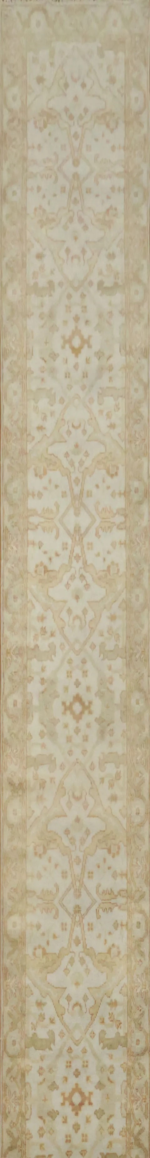 Traditional Beige Hallway Runner Rug for Classic Interiors 2x19 ft