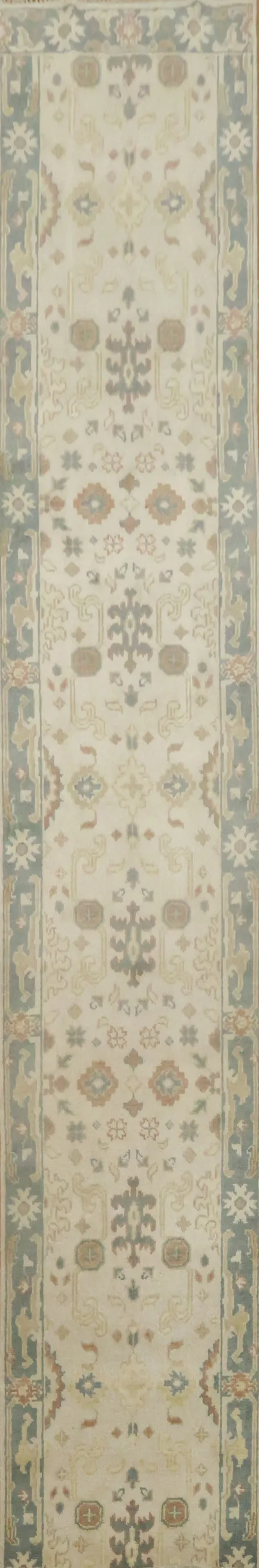 Floral Wool Oushak Oriental Runner Rug 3x16