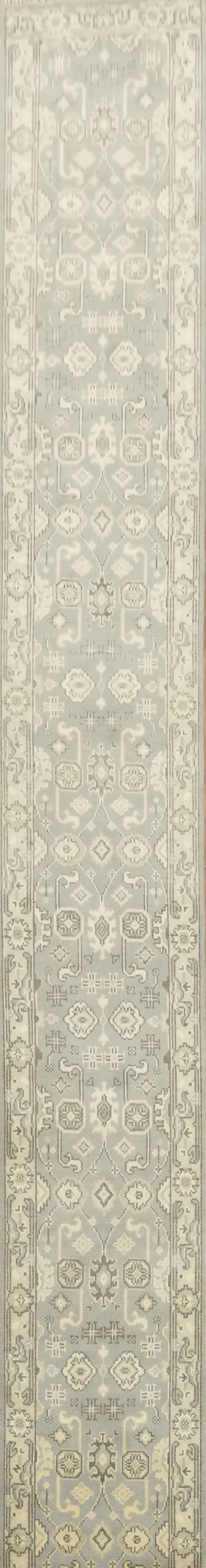 All-Over Oushak Wool Runner Rug 3x20