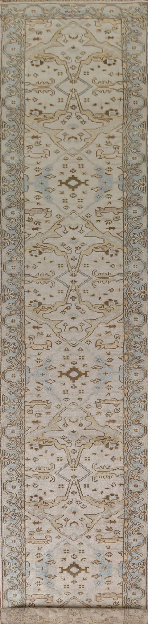 Handmade Oushak Wool Runner Rug 3x20