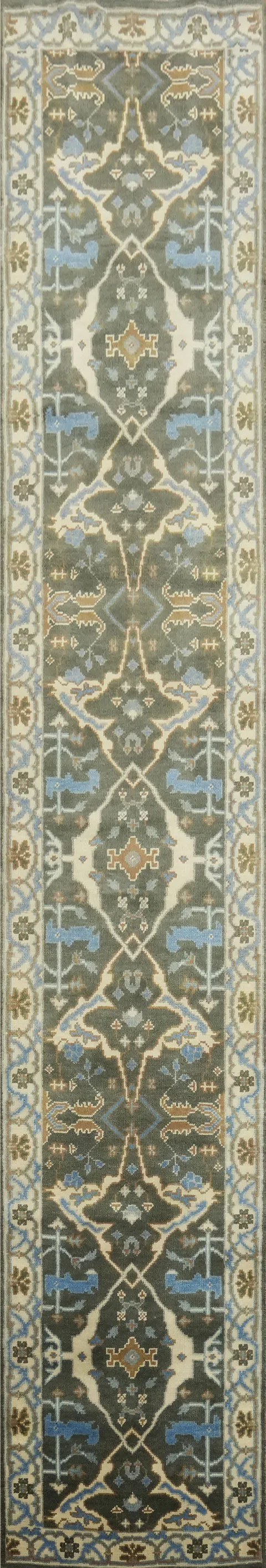 All-Over Wool Oushak Runner Rug 3x16