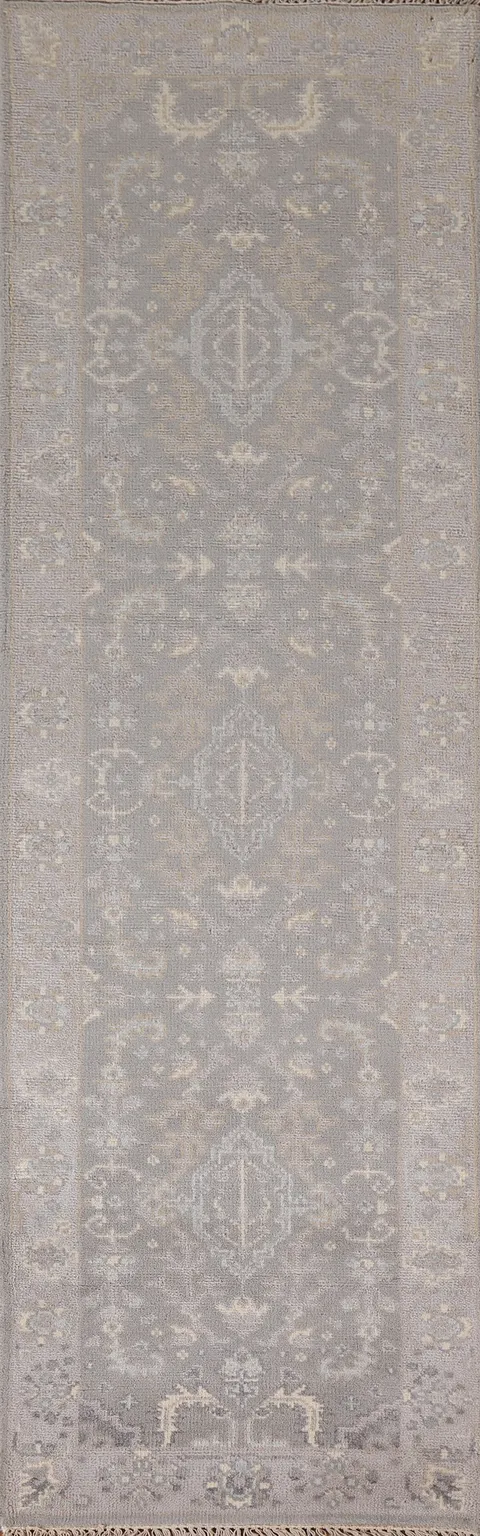Wool Oushak Handmade Runner Rug 3x10