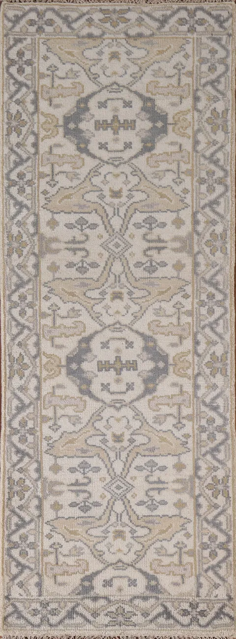 All-Over Oushak Oriental Runner Rug 3x8