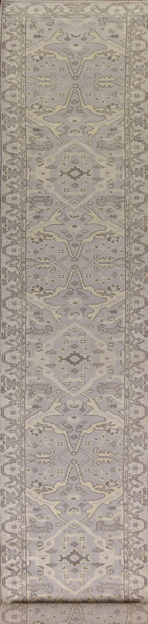 Classic Grey and Beige Runner Rug 3x20