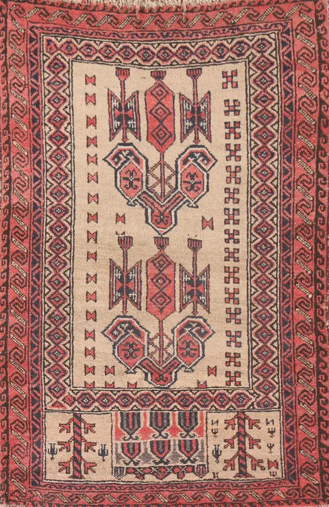 Geometric Balouch Oriental Area Rug 3x5