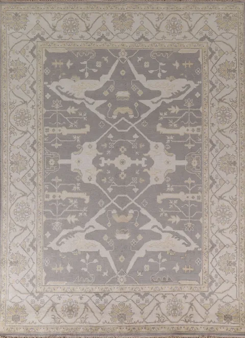 Handmade Gray Oushak Indian Area Rug 8x10