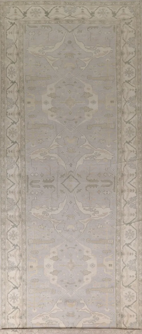Handmade Oushak Indian Runner Rug 6x17