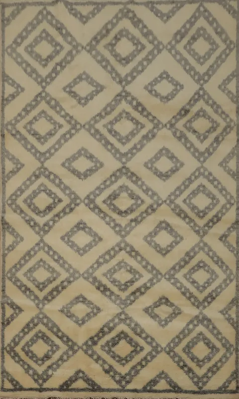 Geometric Moroccan Indian Area Rug 5x8