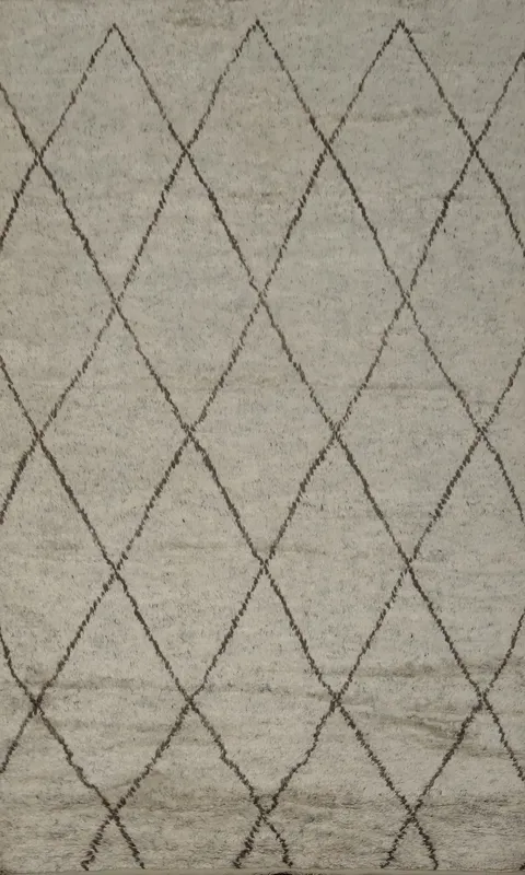 Trellis Wool Moroccan Oriental Area Rug 5x8