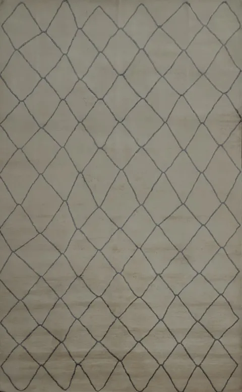 All-Over Trellis Moroccan Modern Area Rug 5x8