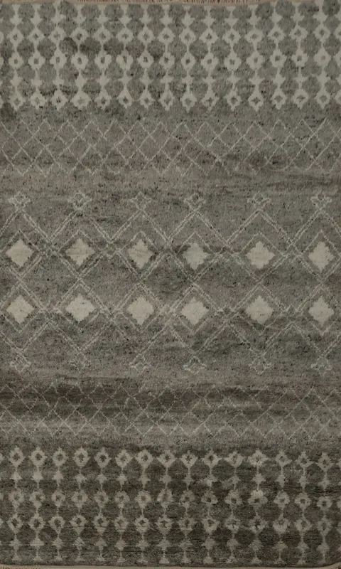 Geometric Plush Moroccan Indian Area Rug 5x8