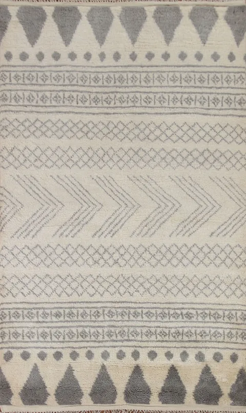 Earth Tone Moroccan Oriental Area Rug 5x8