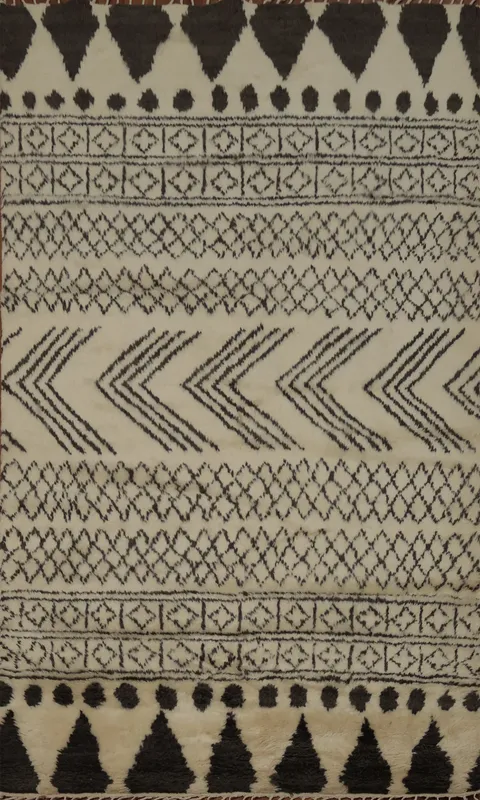 Plush Handmade Moroccan Indian Area Rug 5x8
