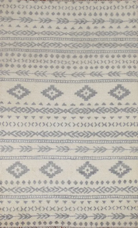 Geometric Moroccan Indian Area Rug 5x8
