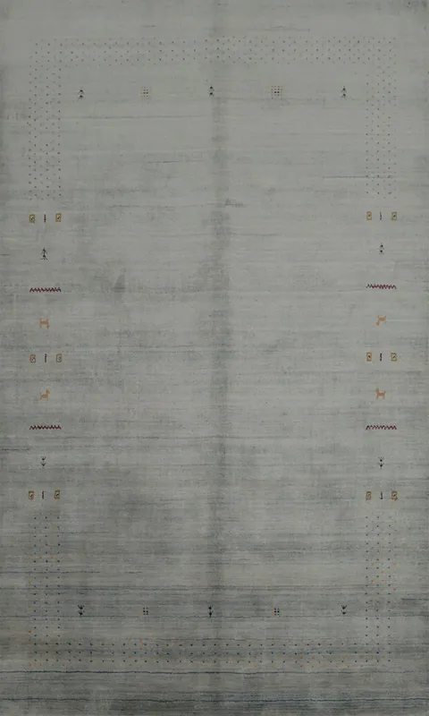 Minimalist Gabbeh Area Rug 5x8 with Subtle Design Accents