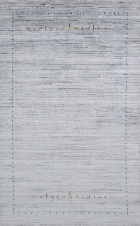 Handmade Gabbeh Oriental Area Rug 5x8