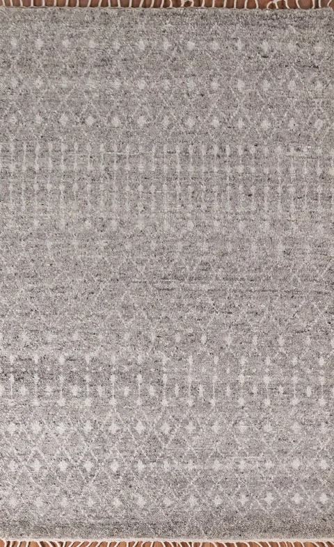 Plush Geometric Moroccan Indian Area Rug 5x8