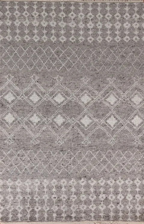 Earth Tone Moroccan Indian Area Rug 5x8