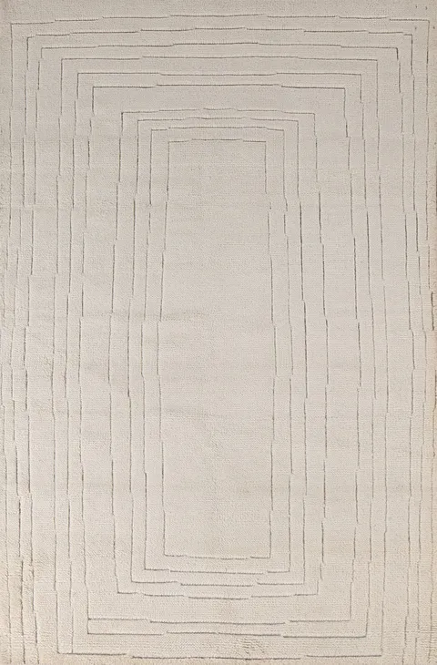 Earth Tone Moroccan Plush Indian Area Rug 5x8
