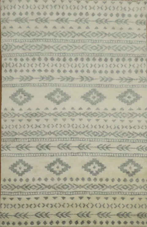 Earth Tone Plush Moroccan Indian Area Rug 5x8