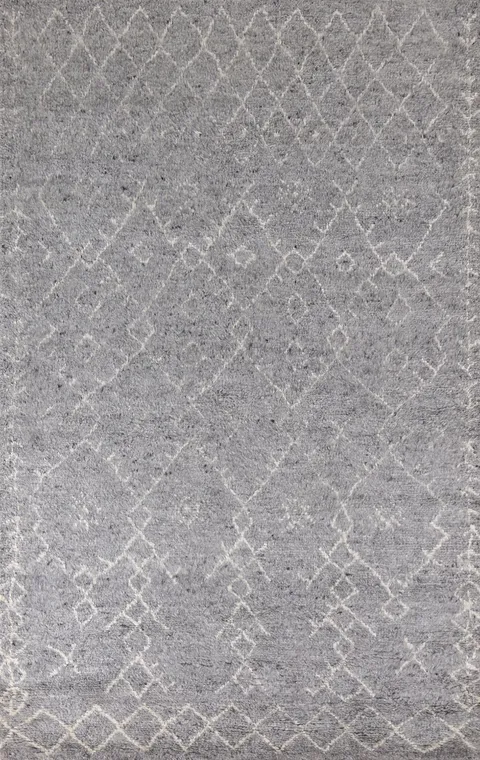 Gray Plush Moroccan Indian Area Rug 5x8