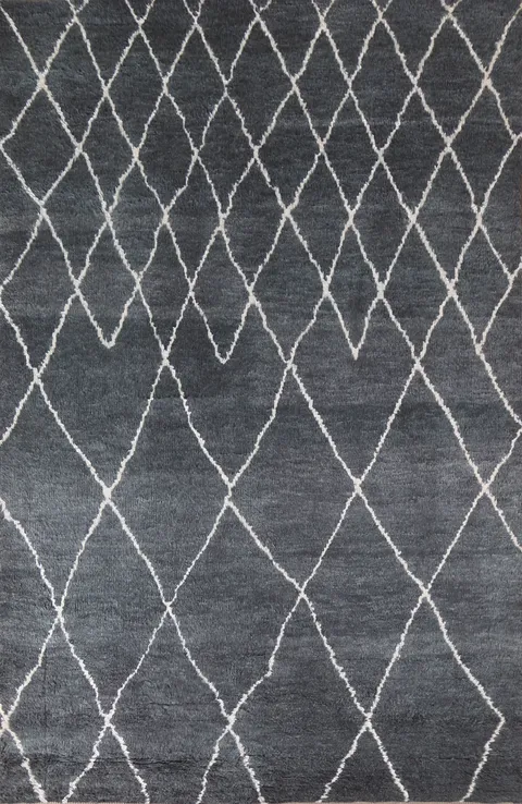 All-Over Plush Moroccan Indian Area Rug 6x9