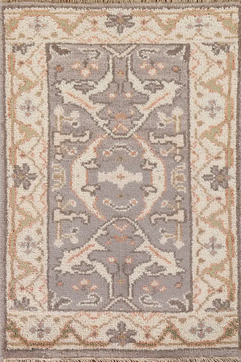 Gray Wool Handmade Oushak Oriental Rug 2x3