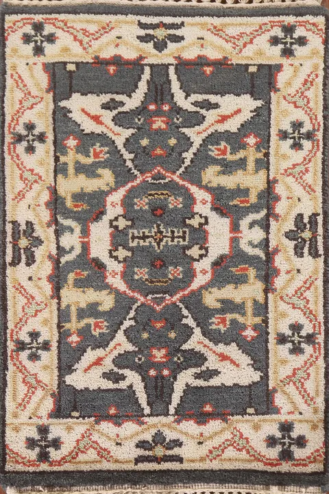 Dark Gray Oushak Oriental Rug 2x3