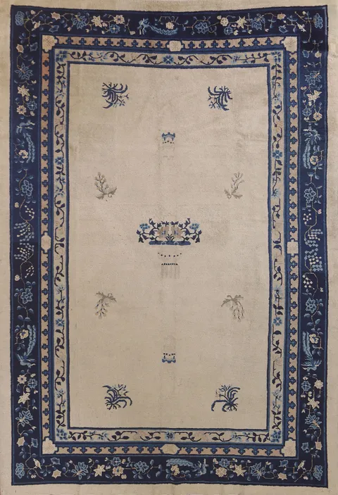 Antique Peking Vegetable Dye Chinese Area Rug 6x9
