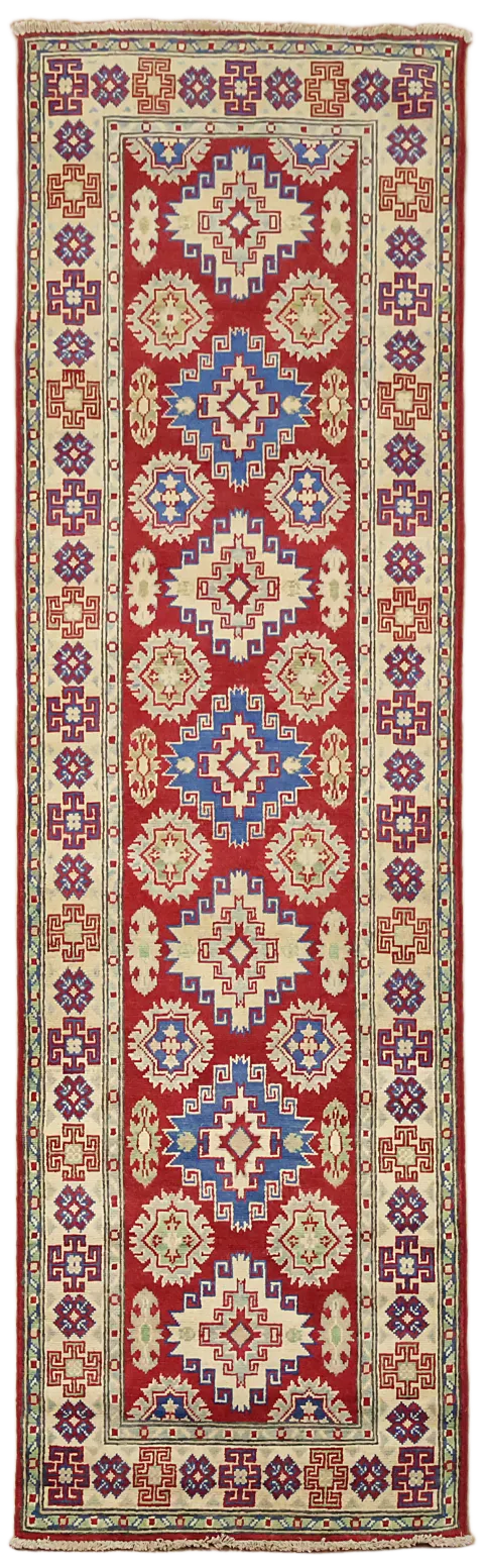 Red Kazak South Western Runner Rug 3x9