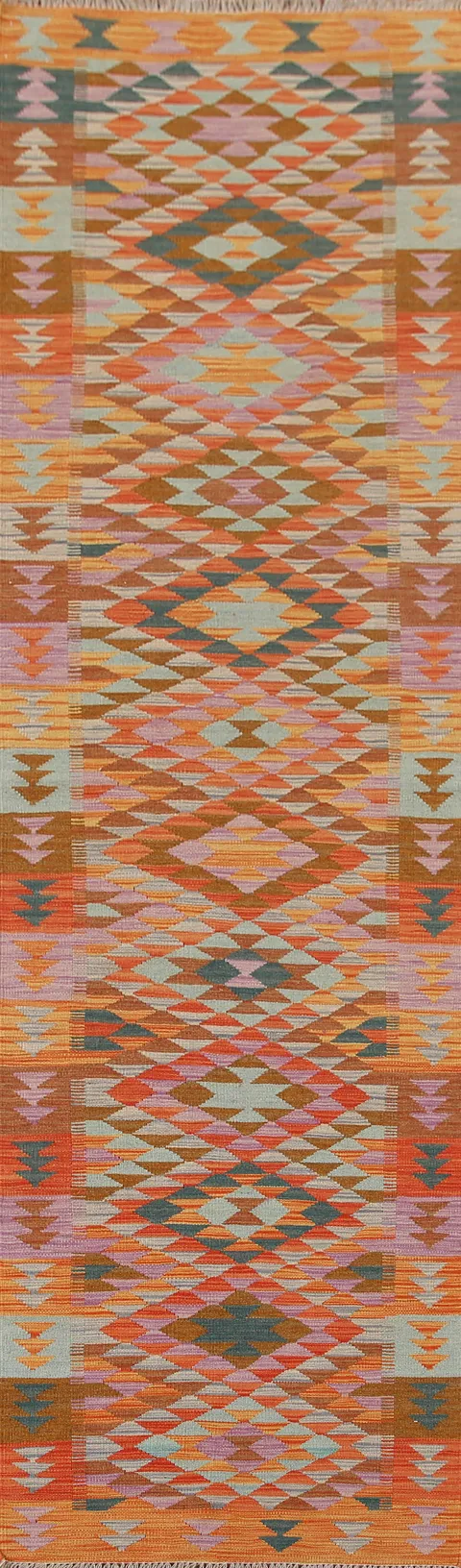 Multi-Color Kilim Oriental Runner Rug 3x12