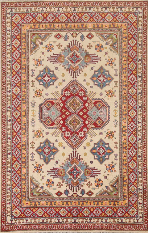 South Western Kazak Oriental Area Rug 6x10