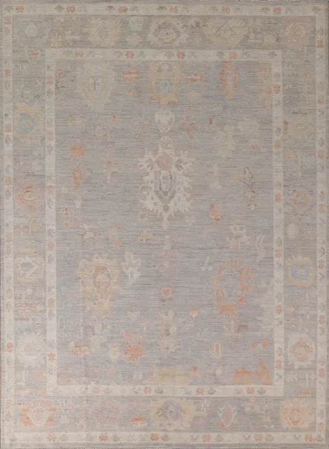 Vegetable Dye Oushak Turkish Area Rug 8x10