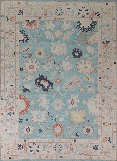 Vegetable Dye Oushak Turkish Area Rug 8x10