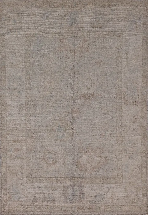 Vegetable Dye Oushak Turkish Accent Rug 3x6