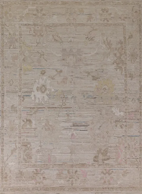 Vegetable Dye Oushak Turkish Area Rug 8x10