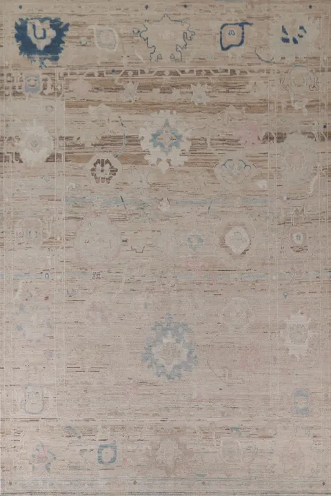 Vegetable Dye Oushak Turkish Area Rug 8x11