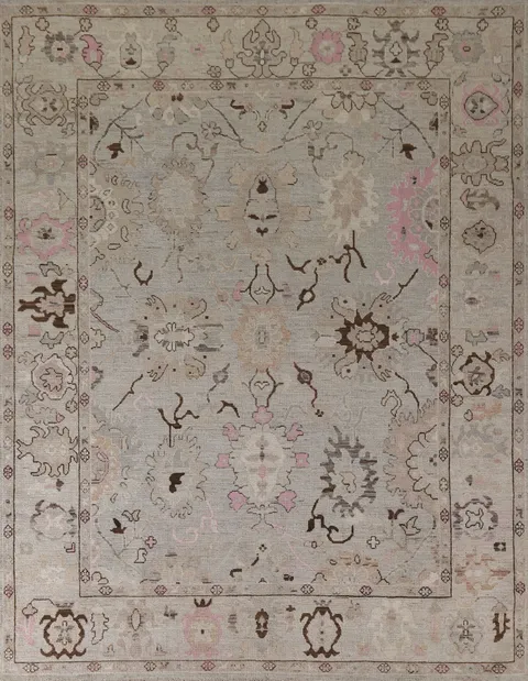 Vegetable Dye Oushak Turkish Area Rug 8x10