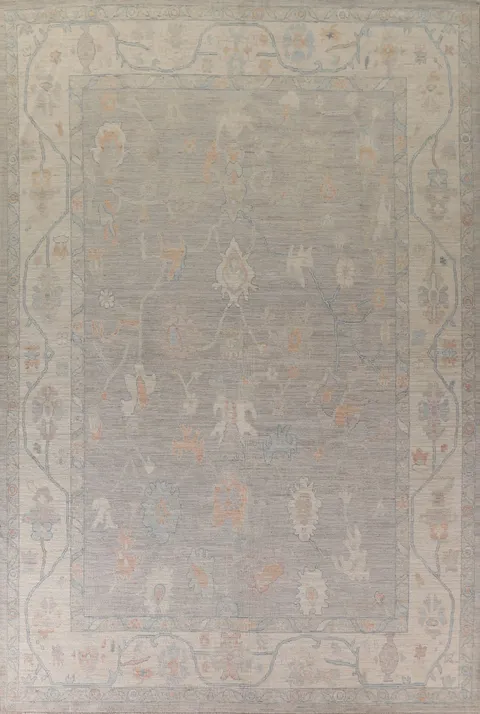 Vegetable Dye Oushak Turkish Area Rug 10x14