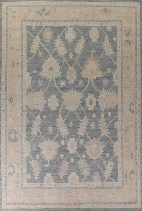 Vegetable Dye Oushak Turkish Area Rug 10x14
