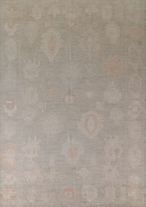 Vegetable Dye Oushak Turkish Area Rug 9x12