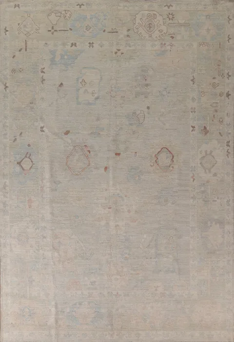 Vegetable Dye Oushak Turkish Area Rug 9x12