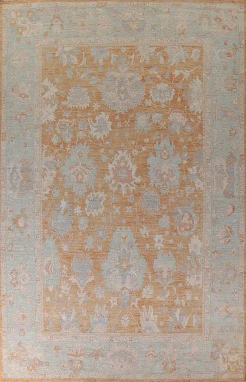 Vegetable Dye Oushak Turkish Area Rug 10x14